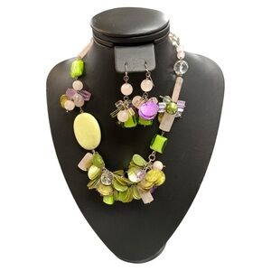 Beaded Necklace and Earring Set